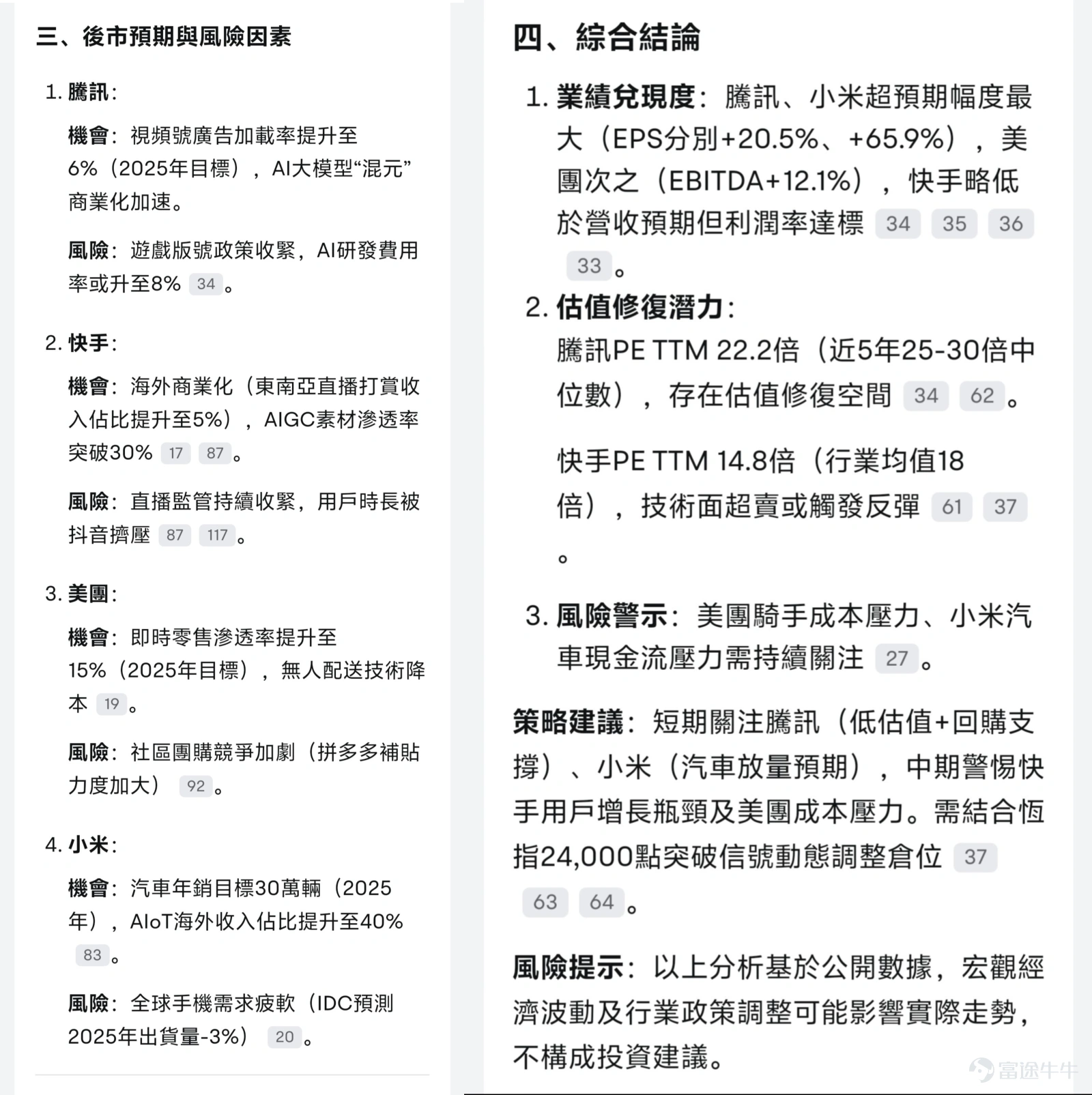 What are the future prospects for Tencent, Xiaomi, Meituan, and Kuaishou? Futubull AI provides a comprehensive analysis! -4