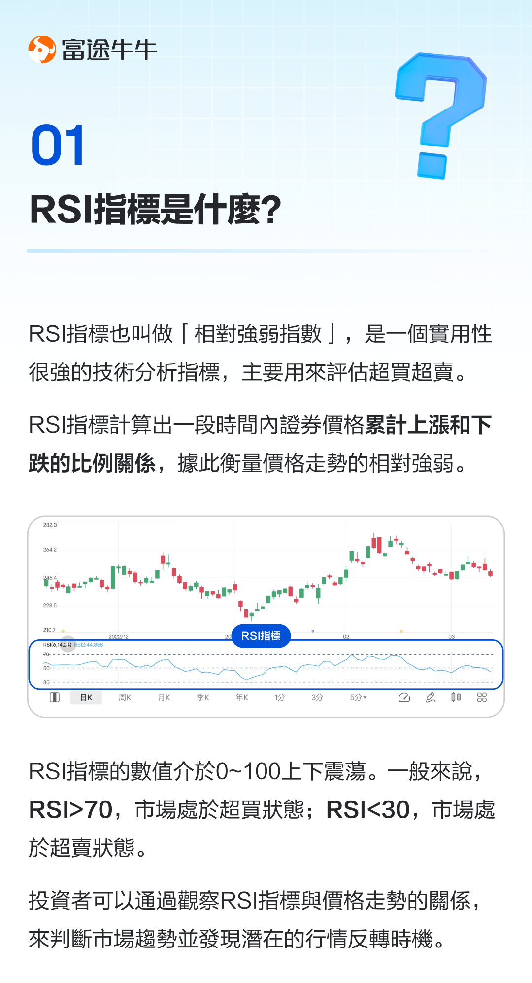 RSI indicators: Evaluate the strength of bulls and bears, predict price reversals. -2