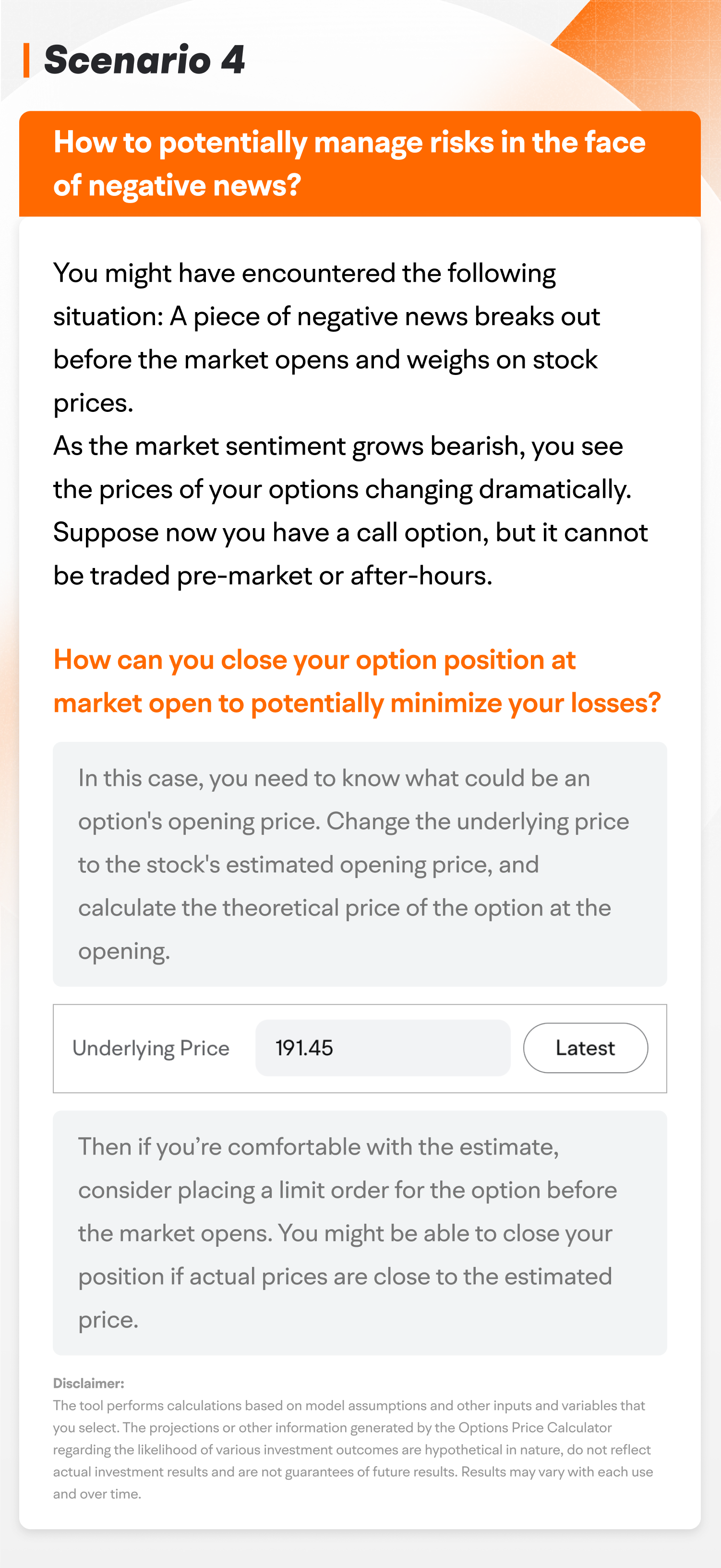 Options Price Calculator: How to calculate the theoretical future price of an option -6