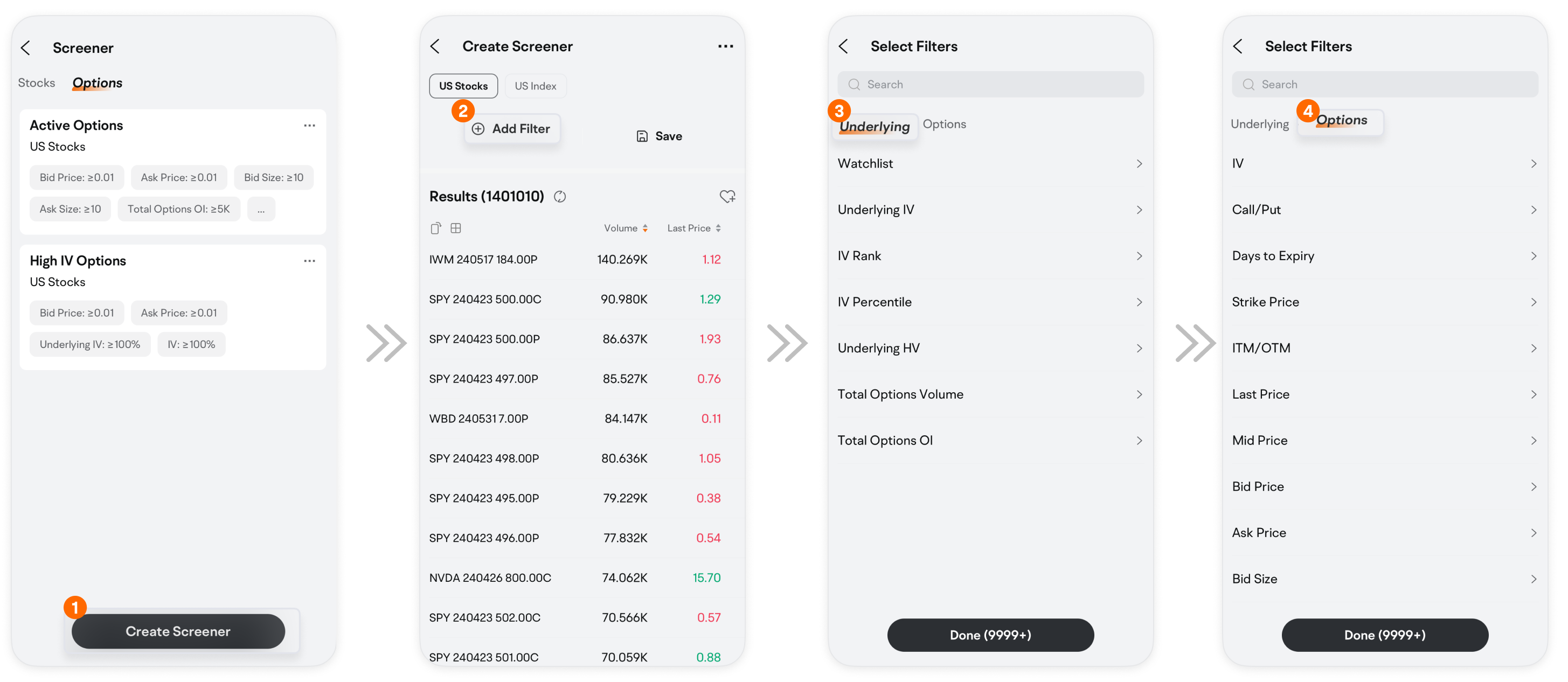 How to use Options Screener? -3