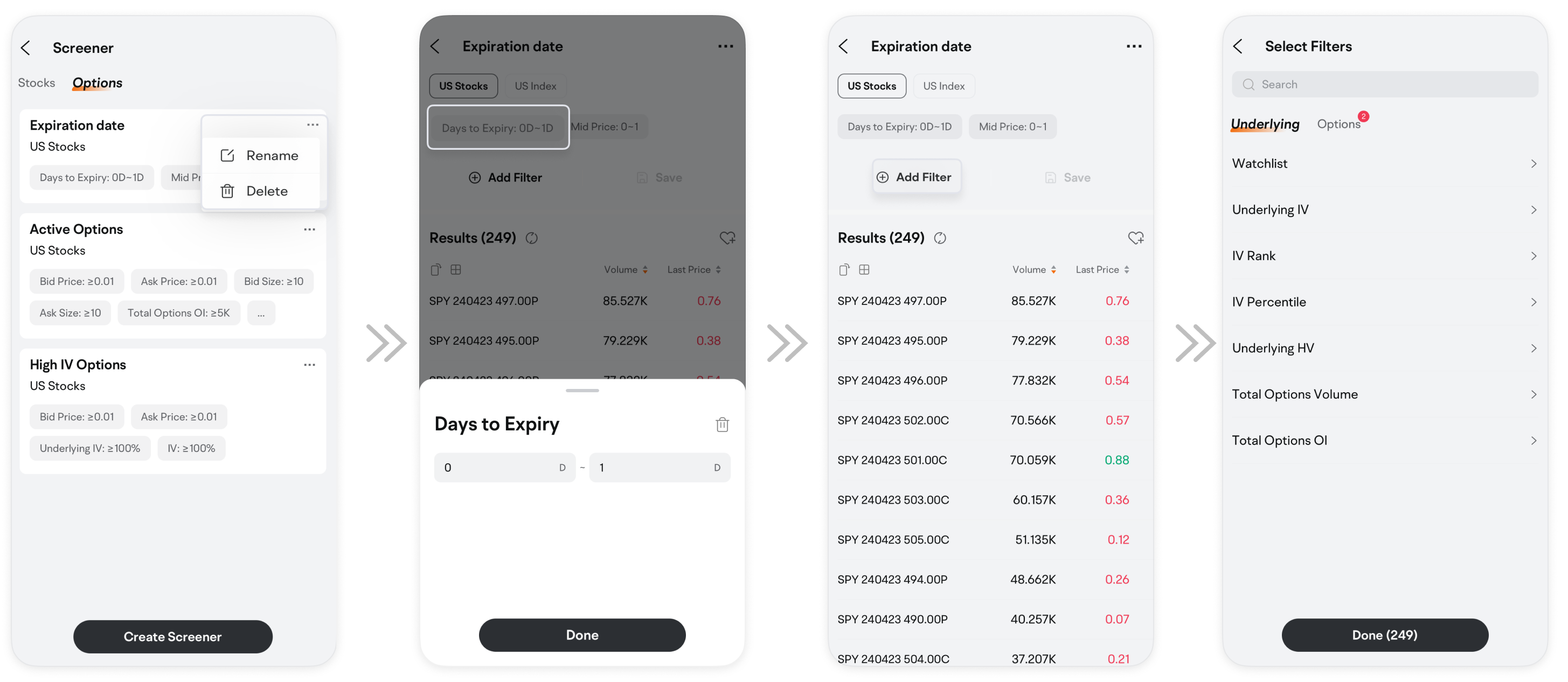 How to use Options Screener? -9