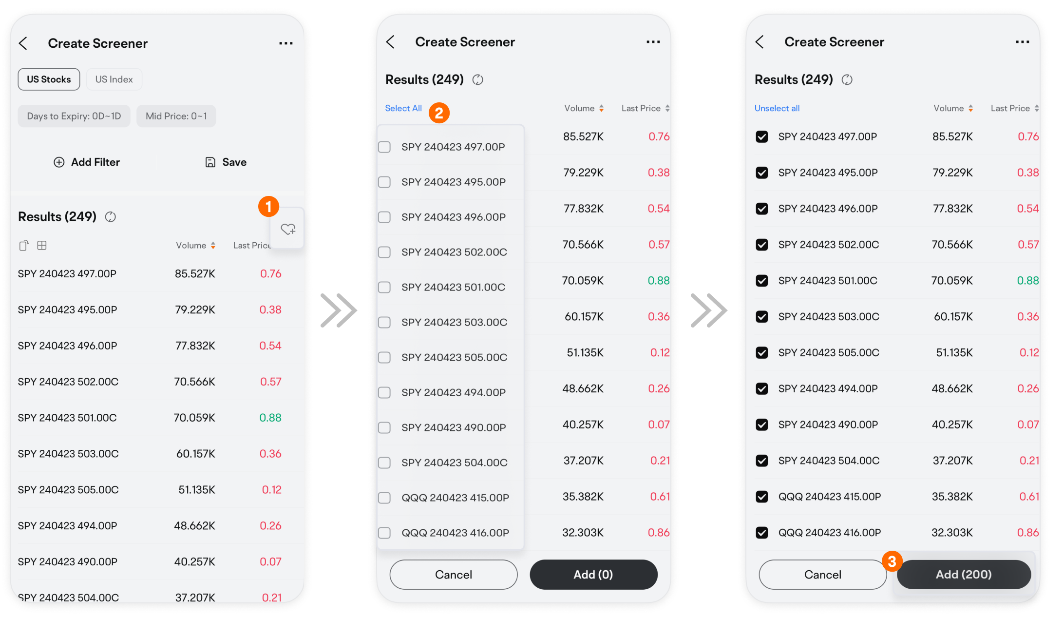 How to use Options Screener? -7