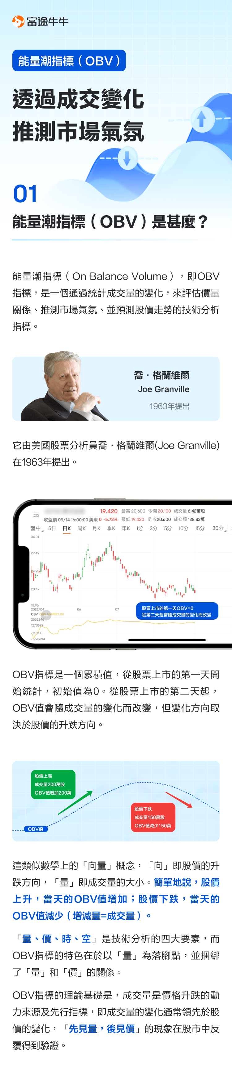 累積能量線（OBV）：透過成交變化推測市場氣氛